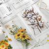 11 Sheets/Pack Fresh Floral PET Transparent Decorative Stickers Flowers Plant Series Decals For Diy Personalize Diary