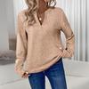 Women Tops V-Neck Long Sleeve Soft Stretchy Loose Fit Pullover Tops Spring Autumn Commuting Style Shirt Vacation Office Wear