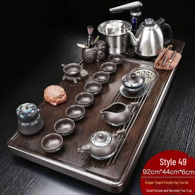 Jiakangming Automatic Solid Wood Kung Fu Tea Set