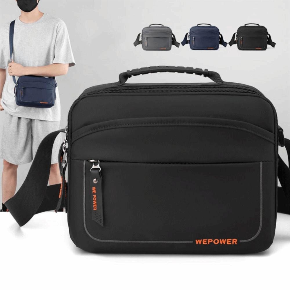 Large Capacity Men's Shoulder Bag Multifunctional Nylon Waist Bag Business Crossbody Bag  Work