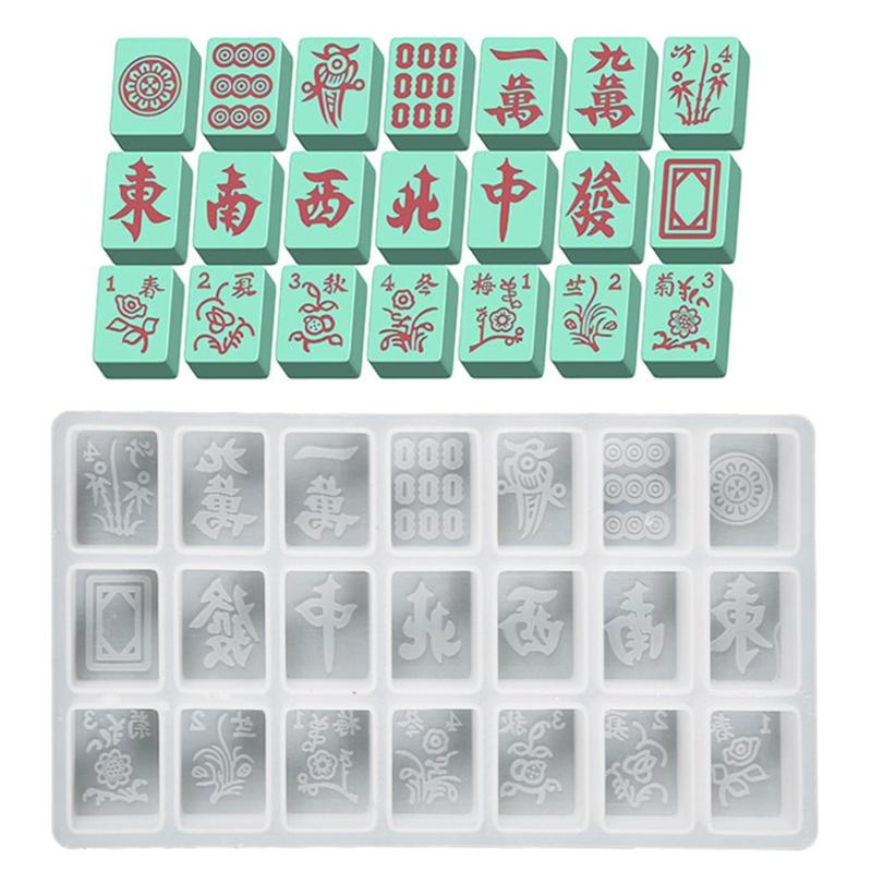 Silicone Small Mahjong Mold DIY Crystal Drop Gel High Mirror Idea for Creative Mold Handmade Accessories