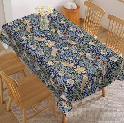 Boho Blomma Fågel Rektangulär Vattentät Bordsduk Partydekor Återanvändbar Bondgård Kök Matsal Bordsduk Bröllopsdekorationer