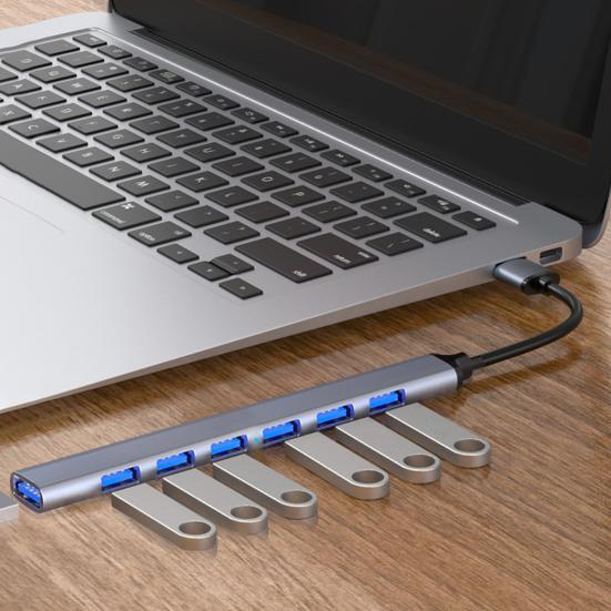 7-in-1 USB Type C HUB High Speed Docking Station USB 2 3 HUB Splitter Multiport Adapter Computer Accessories