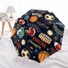 1pc Sports Roundel Automatic Open/close Umbrella, 8-Rib Sturdy Structure, Portable Travel Umbrella, Parties, Everyday Use, 18