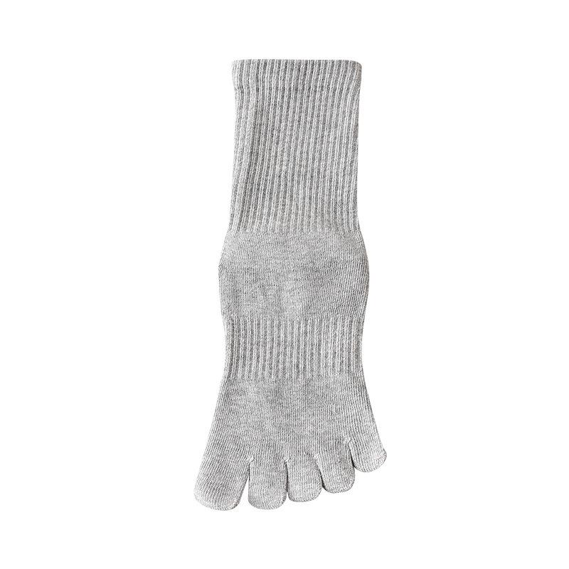 Women's Sweat-absorbing Yoga Socks, Anti-slip Pilates Five-finger Socks, Mid-calf Sports and Fitness Socks