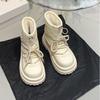Stivali da Neve da Donna con Suola Spessa Nuovi Inverno con Scarpe di Cotone Spesso e Peluche Impermeabili e Antiscivolo Stivali da Donna Scarpe con Plateau