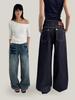 Yuyi 2026 Spring Women's Rivet Tie-Dye Wide-Leg Jeans