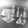 Multipurpose Round/Square Base Acrylic Easel Stand for Crystal Fossils Transparent Collectible Mineral Display Rack