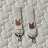2Pcs Universal Pushchair Clip Baby Stroller Hooks Embroidered Bear Cartoon Hook For Hanging Mommy Bags Diaper Bag Accessories