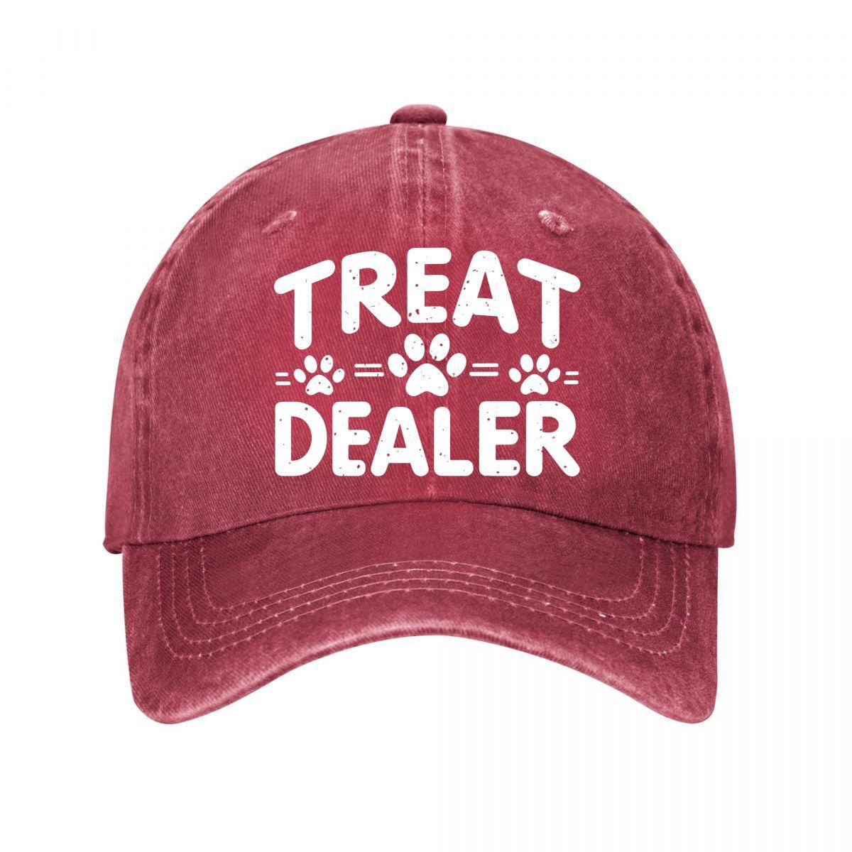 Treat Dealer Pet Lover Baseball Cap  New Vintage Washed Cotton Baseball Cap Parent Kids Sun Hats Adjustable
