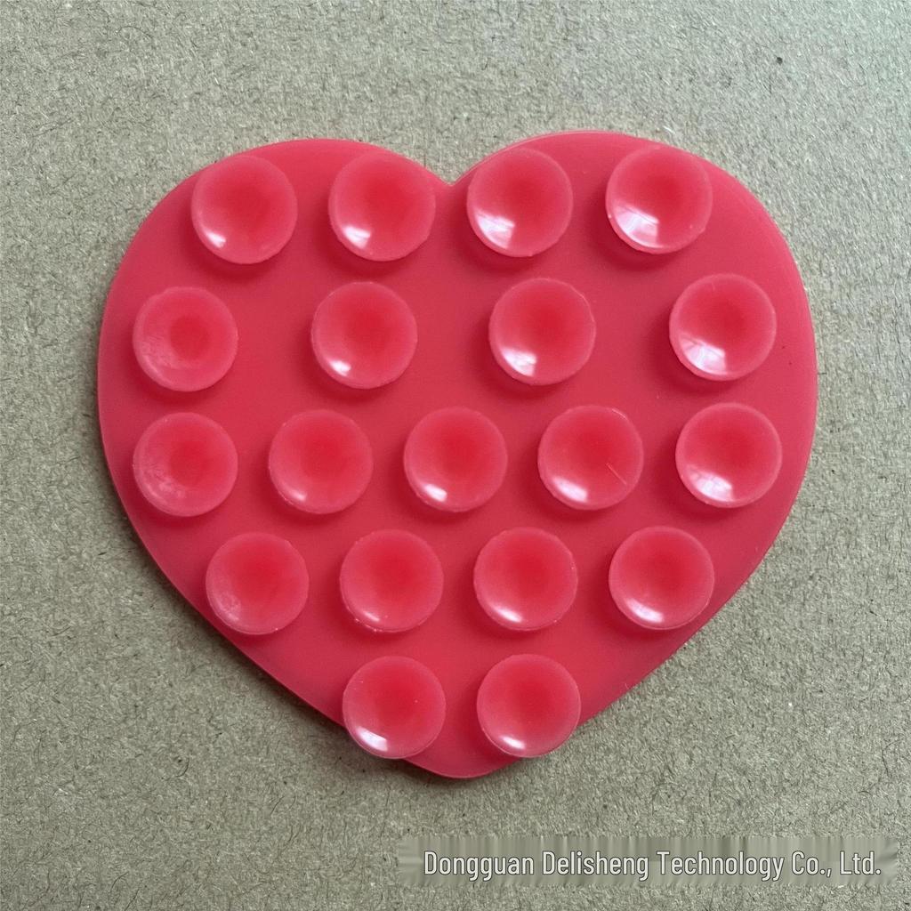 Heart-Shaped Multifunctional Silicone Suction Cup Phone Stand