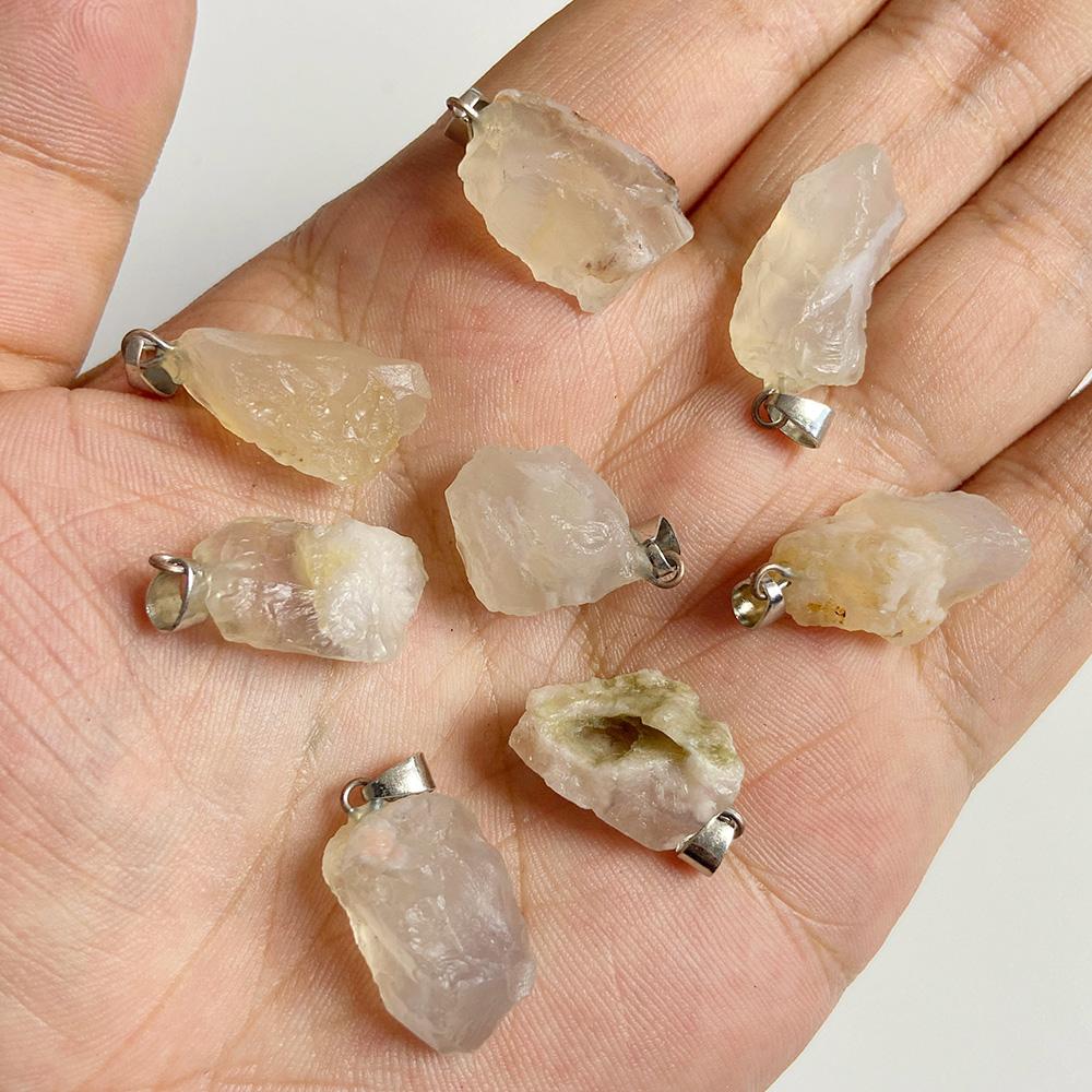 5pcs Irregular Raw Natural Stone Pendant Agates Quartz Crystal Pendant for Jewelry Making DIY Necklace Earrings Accessories