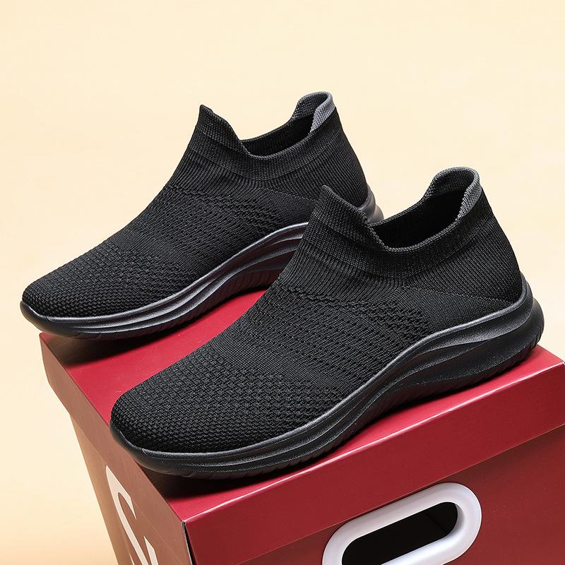 Large Size Lightweight Trend Casual Running Single Shoes Couple Socks Shoes Sports Shoes Women's Flying Mesh Shoes Men's