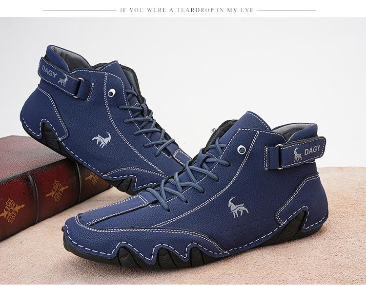 Beliebte Herrenschuhe High-Top Baumwollschuhe Herren Freizeitschuhe Winter Samt verdickte Schuhe Martin Stiefel Herren