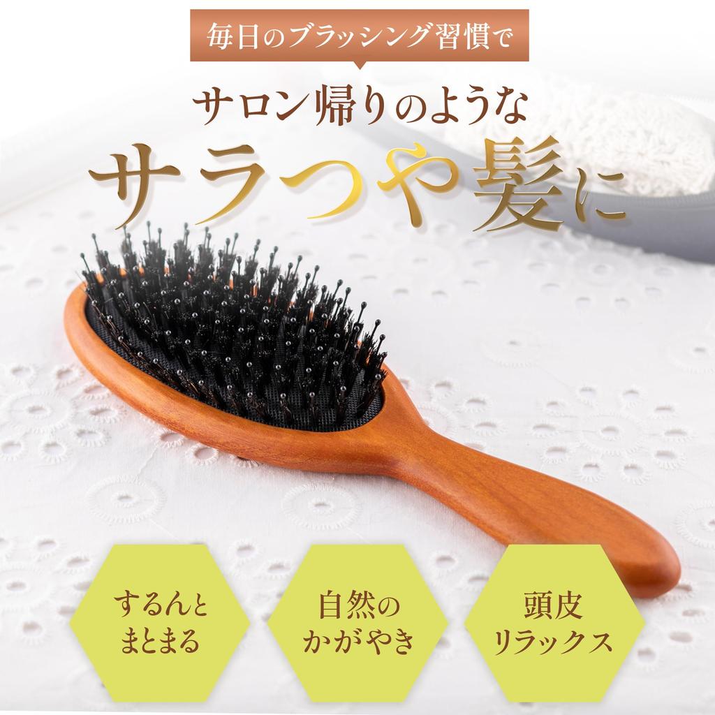 Kai KAI Mini Mix Cushion Natural Wood Hair KQ3160 Hairbrush, Brush, Bristle, Care,