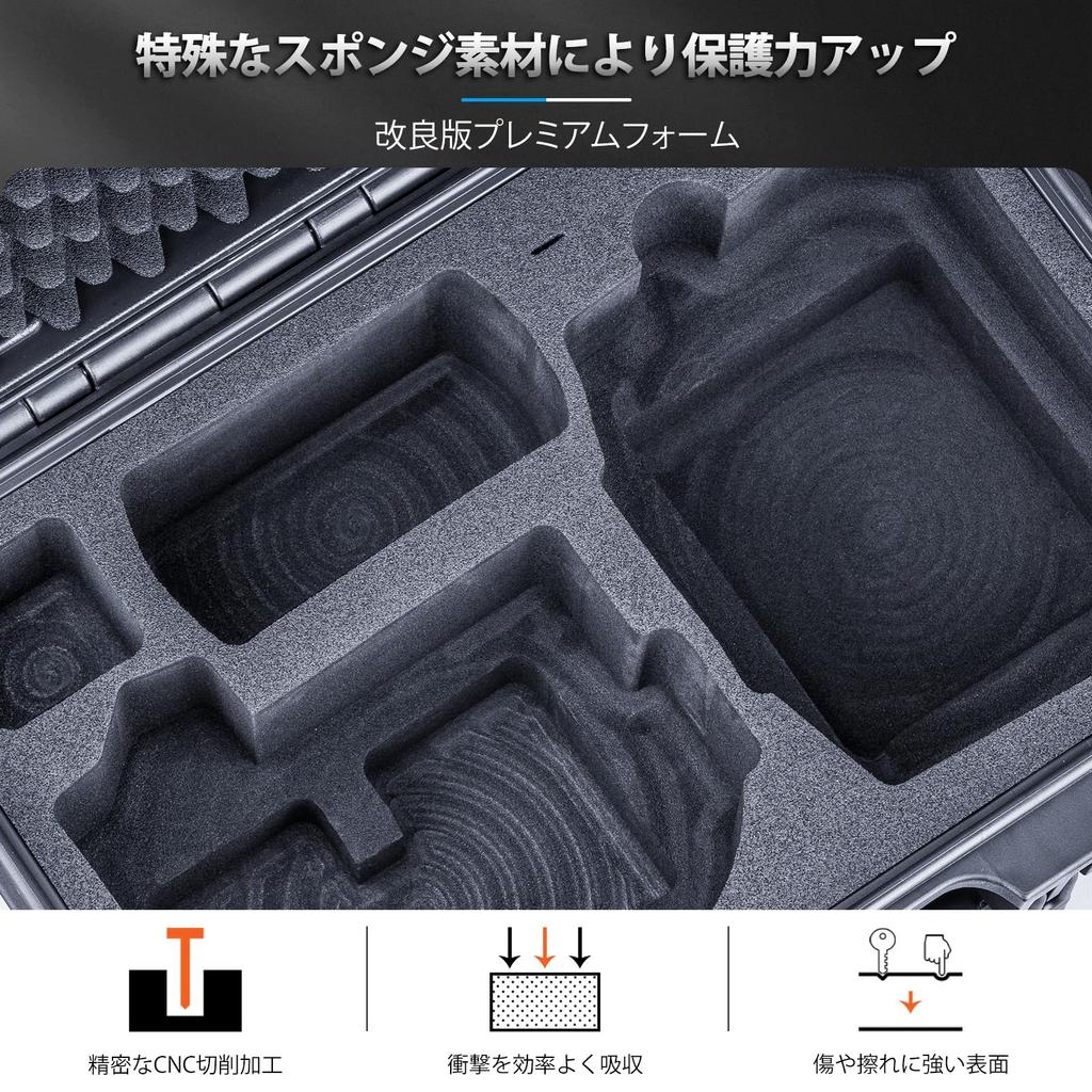 Lykus Titan FP110 Waterproof Case for DJI Flip Drone and DJI RC 2RC-N3 Transmitter, Holds 7 Items [Case Only]