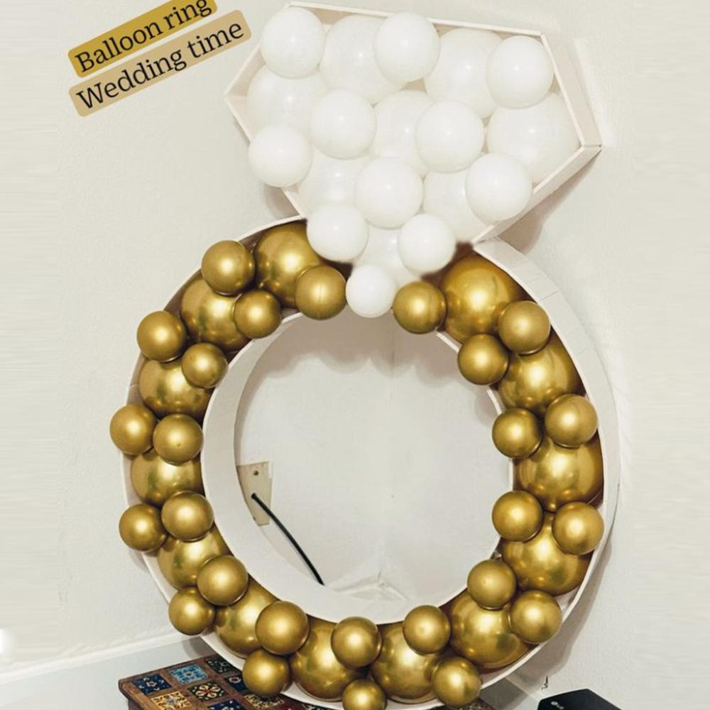 1 Stück 94cm/37inch Diamant Festzeltrahmen KT Platte Diamant Hochzeitsdekoration Party Dekorativ für Party Jubiläumsdekoration Ohne Ballon