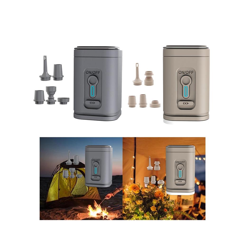 Portable Air Pump Inflate and Deflate Air Pump USB High Power with 5 Nozzles