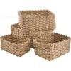 Handmade 4-Piece Woven Storage Basket Set - Modern, Simple Design for Desktop Organization