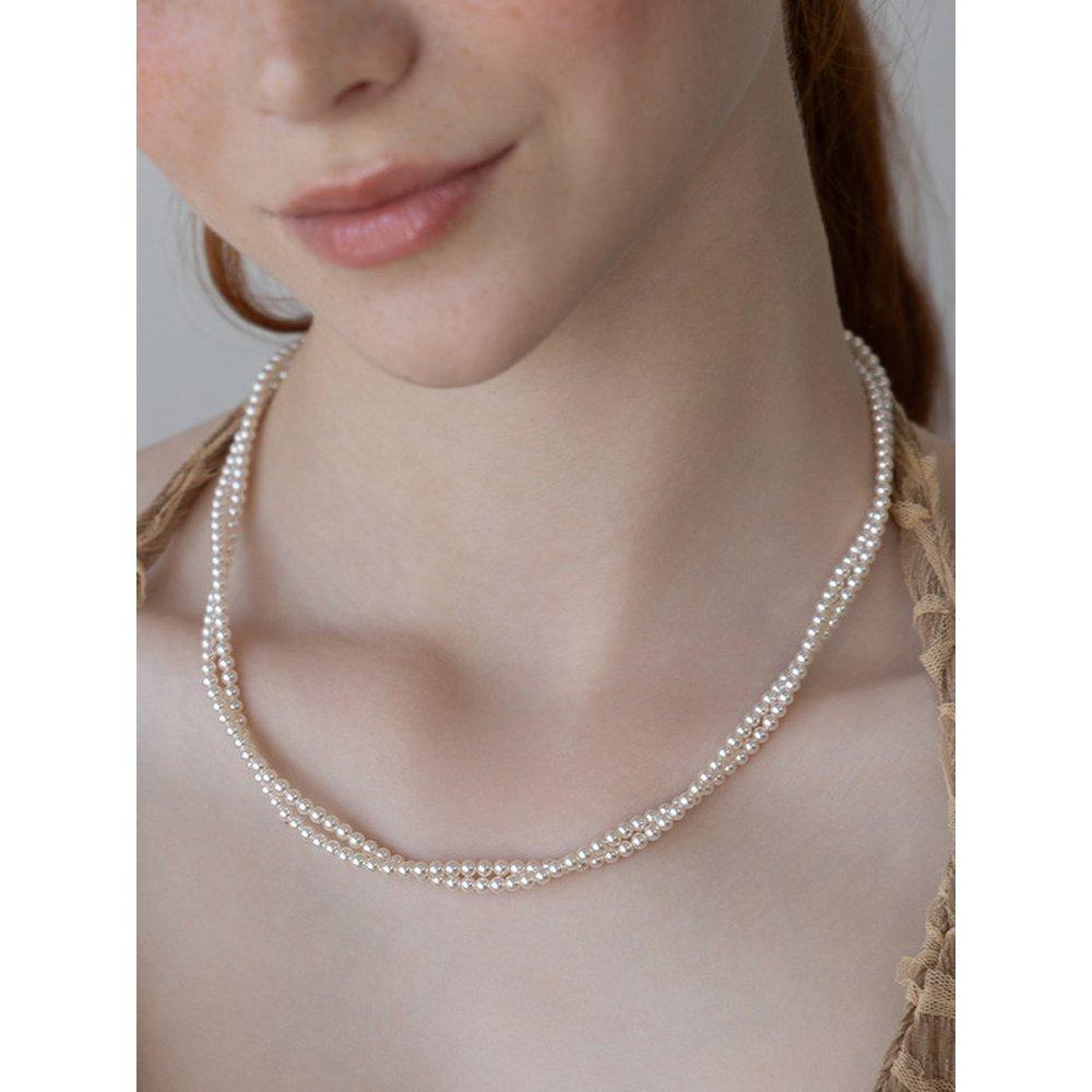 Double Pearl Twist Necklace Nz2482