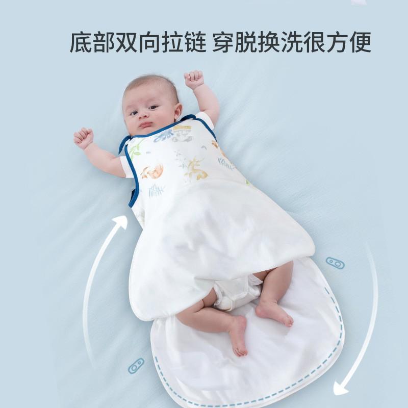 Baby Sleeping Sack Cotton Sleeveless Thin Wearable Blanket Infant Anti Kick Sleep Bag