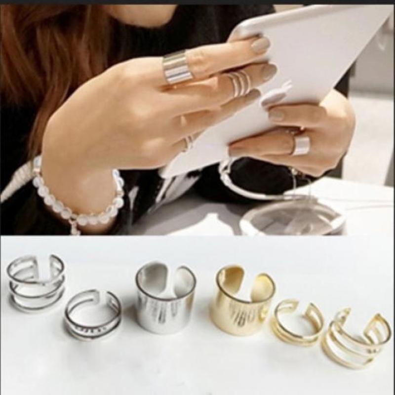 

3pcs/Set палец кольца Midi кулака открытых ювелирные прелести Xmas подарок женщин повседневной жизни