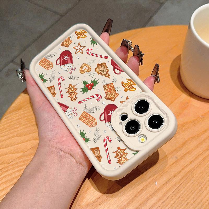 Christmas Tree Graphic Print Case for iPhone 16 15 14 11 13 12 Pro Max Cover iPhone 16E 7 8 Plus SE2 Winter Shockproof Soft Phone Cover