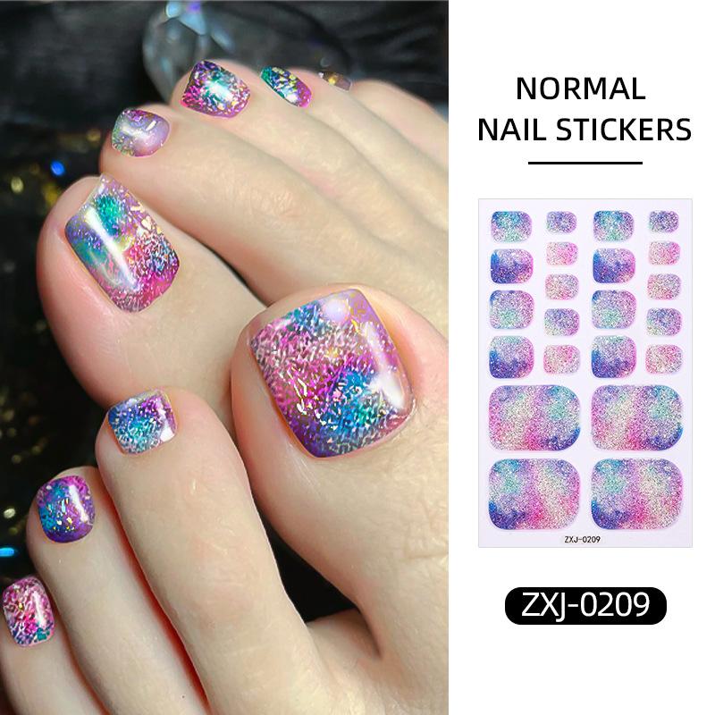 

Блестящие наклейки для ногтей на ногах «Звездное небо» и «Аврора» для девочек и для осветления цвета ногтей на ногах ZXJ-0209