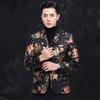 New Genuine Leather Suit Men's Suit Coat Sheepskin Printed Single Leather Suit Spring and Autumn Fashion