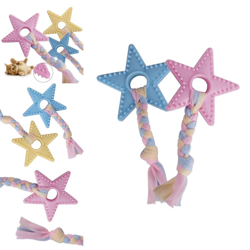 Pet Dog Puppy Toy Teething Tough Chew Bite Phonation Star Shape With Biteresistant Highquality Tpr Material