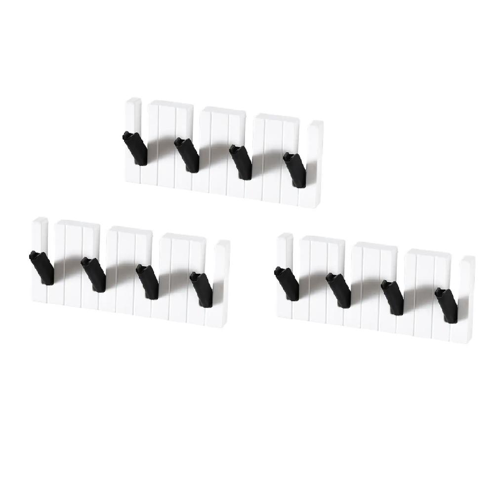 Coat Rack Wall Mount - Modern, Plastic Piano  Wall Coat Rack Sturdy Wall Hook Rack Rail for Hanging Coat, Jacket, Clothes, Hat