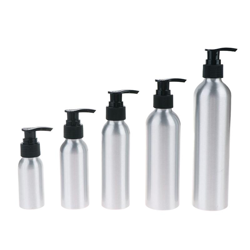 30-150-300Ml Spiralna Główka Pompki do Balsamu Płyn do Mycia Rąk Żel do Mycia Twarzy Szampon Butelka Aluminiowa Dozownik do Balsamu Pusta