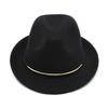 Wool Top Hat Ladies Trend Hat Gold Buckle Jazz Hat Wool Felt Hat
