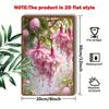 PC Vintage D Flat Metal Sign Pink Bellflower Green Leaf Wall Decor xin Spring Home Ornament