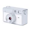 Keychain Camera 1080P HD Tiny Retro Digital Camera with LED Light Filters for Teenagers Adults Photography Travel White