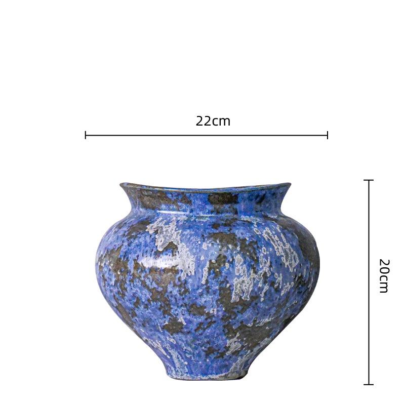 Ceramic Vase Retro Handcrafted Chinese Porcelain Flower Vase Flower Arrangement Accessories Home Decoration Accessories