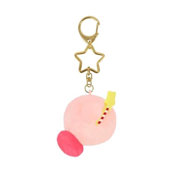 San-Ei Boeki Kirby Mini Mofu Mascot Keychain Star Rod
