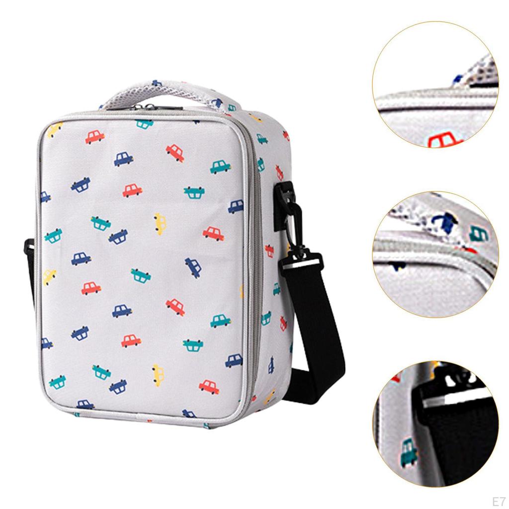 Insulated Lunch Box Food Container Organizer Reusable Portable Cold Thermal Bag Handbag for