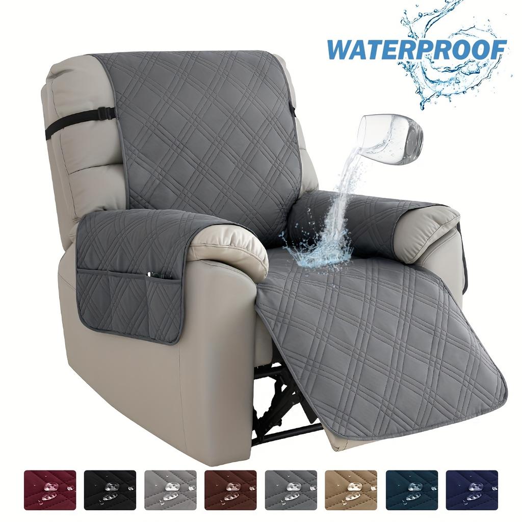 1pc Waterproof Recliner Cover, Pet Scratch-resistant Sofa Slipcover, Recliner Protective Cover, Suitable For Bedroom