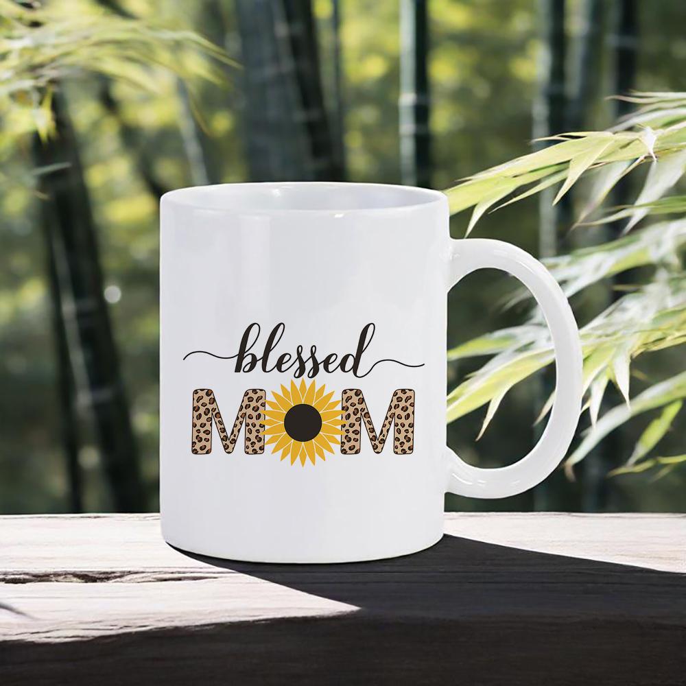 

Кружка ко Дню матери Люблю тебя, мама Керамическая кружка с цветочным узором Чашка для воды для мамы Уютный подарок для мамы Для ежедневного использования Необычные кружки 330ml