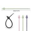 Pack of 5 Multipurpose Elastic Silicone Wire Ties Practical Cable Management Tie Reusable Rubber Cord Organizers