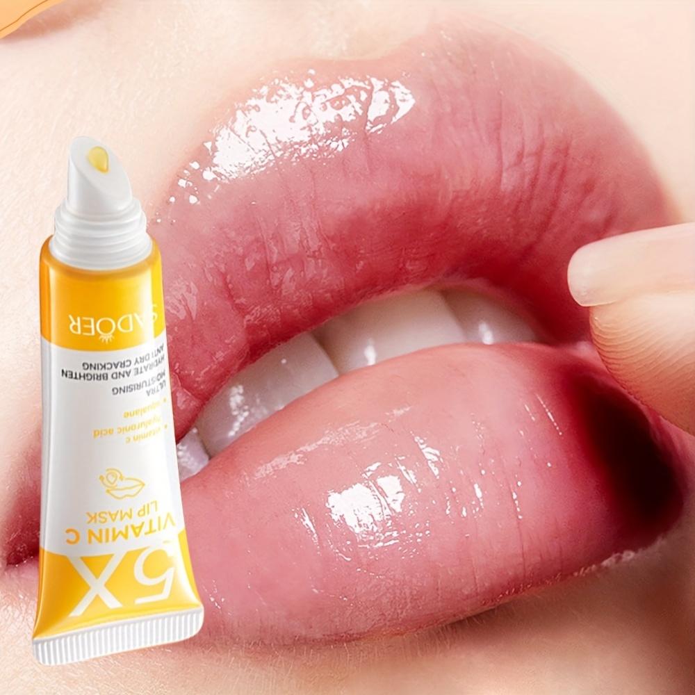 5X Vitamin C Lip Mask - Pink Tender Moisturizing Lip Balm, Hydrating and Brightening Lip for Dry Cracking Lips, Nourishing Lip Care|Vitamin C Lip Mask