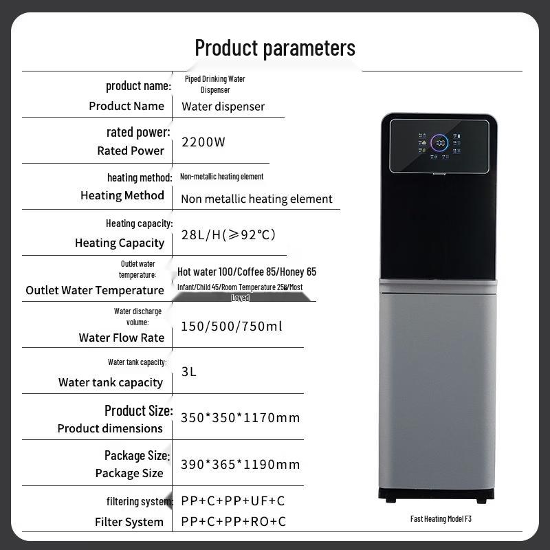 ZISIZ F2 Floor-Standing Instant Hot Water Dispenser with RO Filtration
