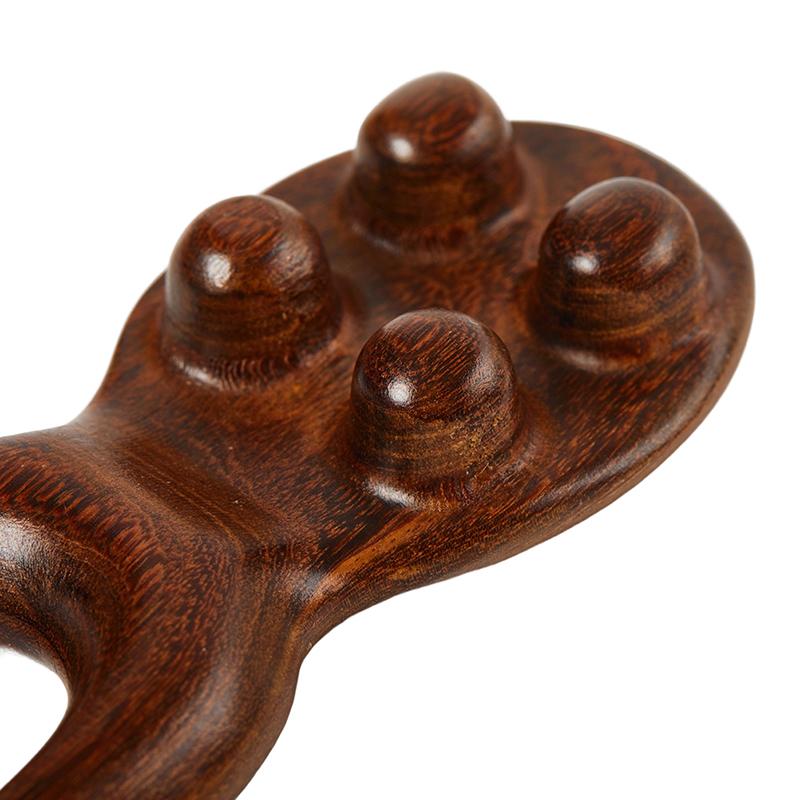 1Pc Sandalwood Eye Nose Meridian Massager Body Facial Massage Comb Wooden Handle Sandalwood Acupuncture Point Massager