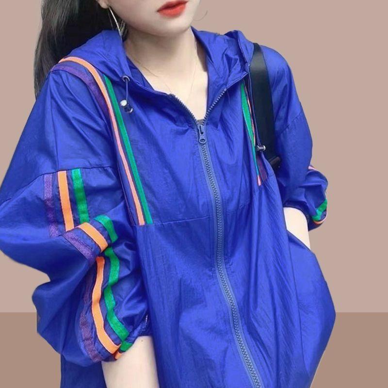 

Быстросохнущая толстовка с капюшоном на молнии, тонкое солнцезащитное пальто для женщин, дышащая конструкция с защитой от ультрафиолета XXL синий