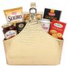 Red Faux Leather Handheld Fruit Basket - Large Gift Basket for Festivals and Holidays