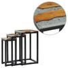 Day and Night - Day and Night Stackable Tables 3 Units Solid Teak Wood and Polyresin