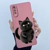 New For Vivo S1 1907 Case Lovely Cartoon Cat Liquid Silicone Soft TPU Shockproof Back Cover For Vivo V17 Neo VivoS1 Phone Case