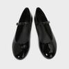 Fashion High Quality Patent Leather Black Ballet Flats Women Fashion Round Toe Shallow Buckle Mary Jane Shoes Cozy Non-slip Casual Shoes