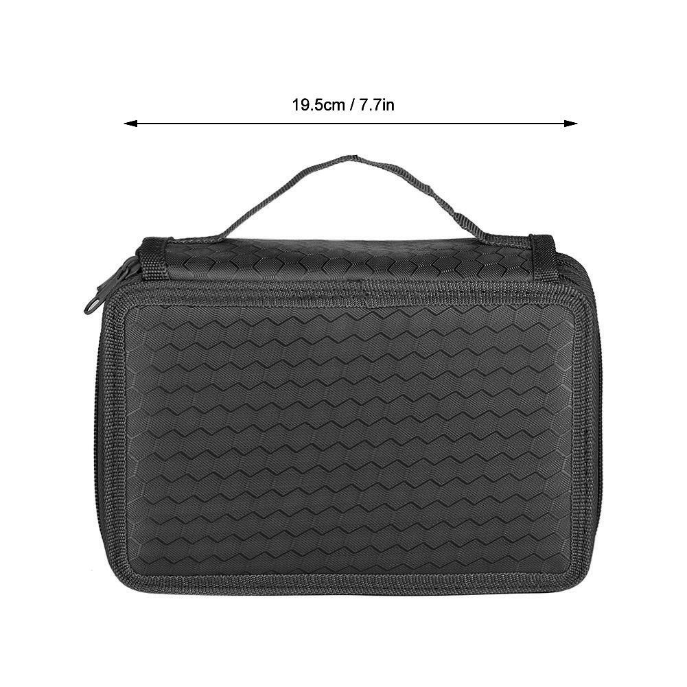 Square Four layer 72 Holes Sketch Art Drawing Pencil Case Organizer Pure Color Pen Bag
